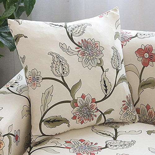 Blooming Flower Lamberia Throw Pillow Covers Square Throw Pillowcases and Shams Set of 4 18 X 18 Inch Sofa Couch Covers Home Decor 